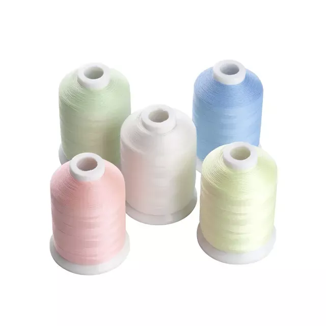 Chỉ thêu dạ quang Polyester 150D/2 3000m Chỉ thêu dạ quang Polyester 150D/2 3000m